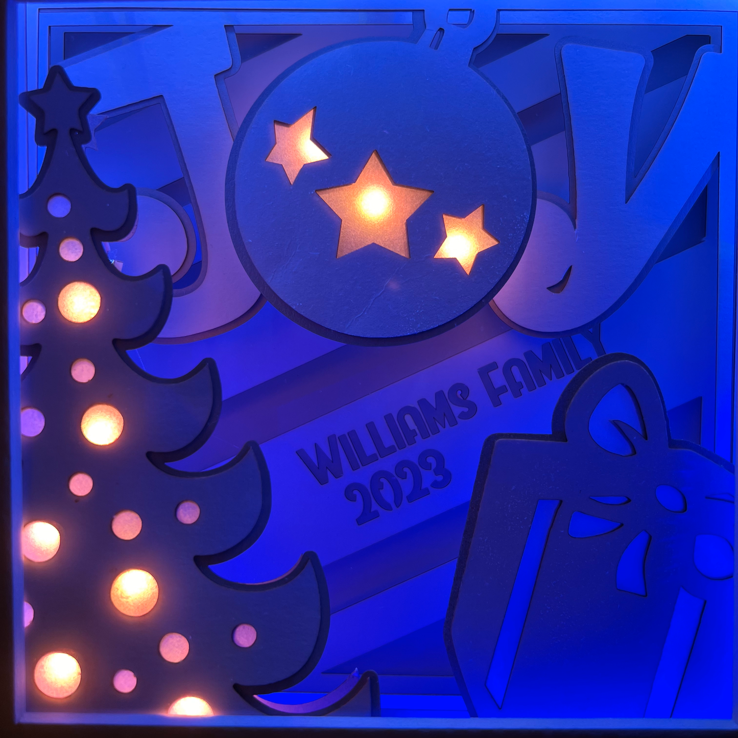 Holiday Joy Luminarium with Custom Text